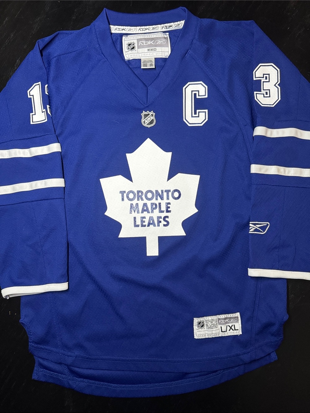 Vintage Reebok Royal Blue Toronto Maple Leafs Sundin Captain Jersey size large
